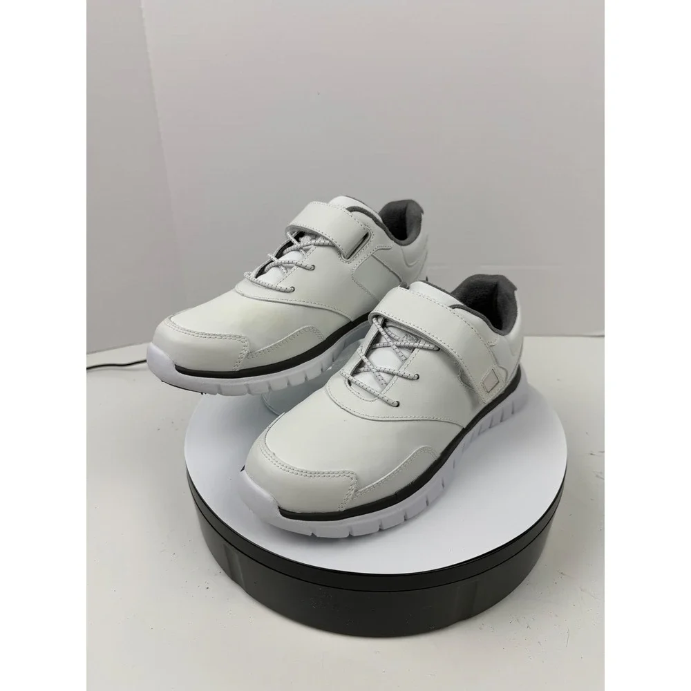 Anodyne Shoes for Custom Insoles Womens White Leather Adjustable Shoes Size‎ 7M